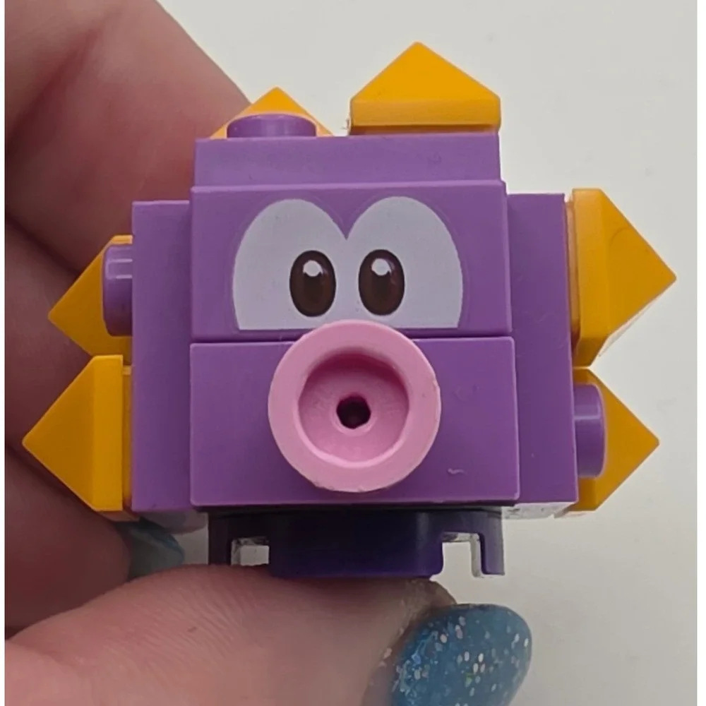LEGO Super Mario Spiny Cheep Cheep Mini Figure Purple Excellent